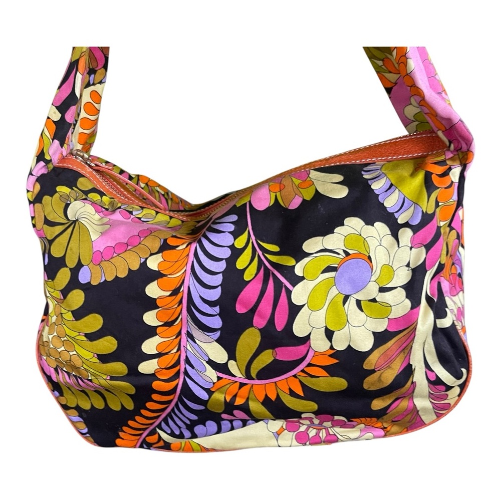 Kate Spade Purse Tote Floral Hawaiian Y2K Bright Canvas Zip Medium Funky Art - Picture 2 of 16